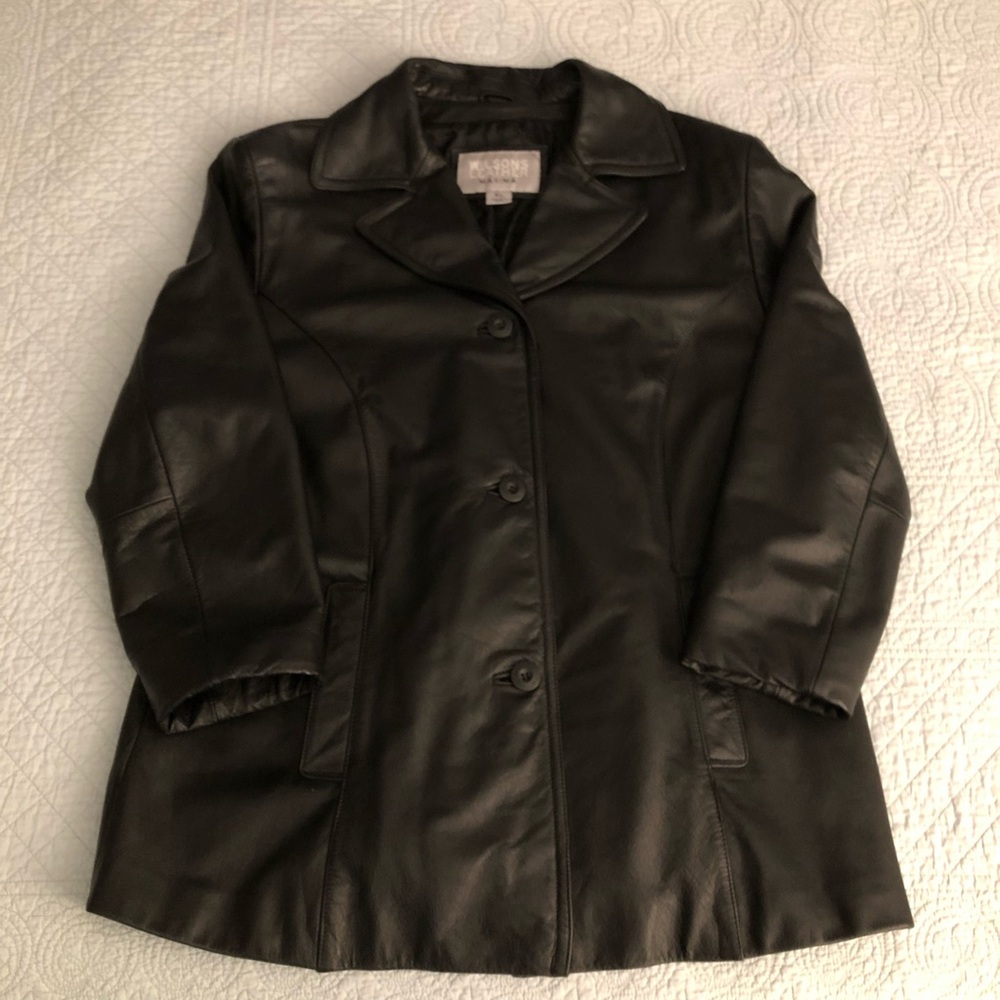 80’s Wilsons Leather Maxima black jacket. Size XL.